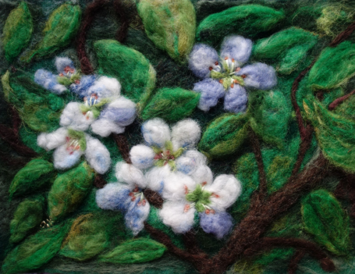 Apple Blossoms (Felted)