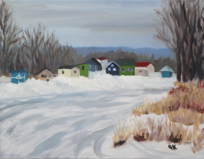 Fishing Huts On The Ottawa River, Petrie Island