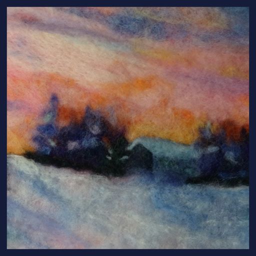 Felting Experience Material Kit Winter Landscape